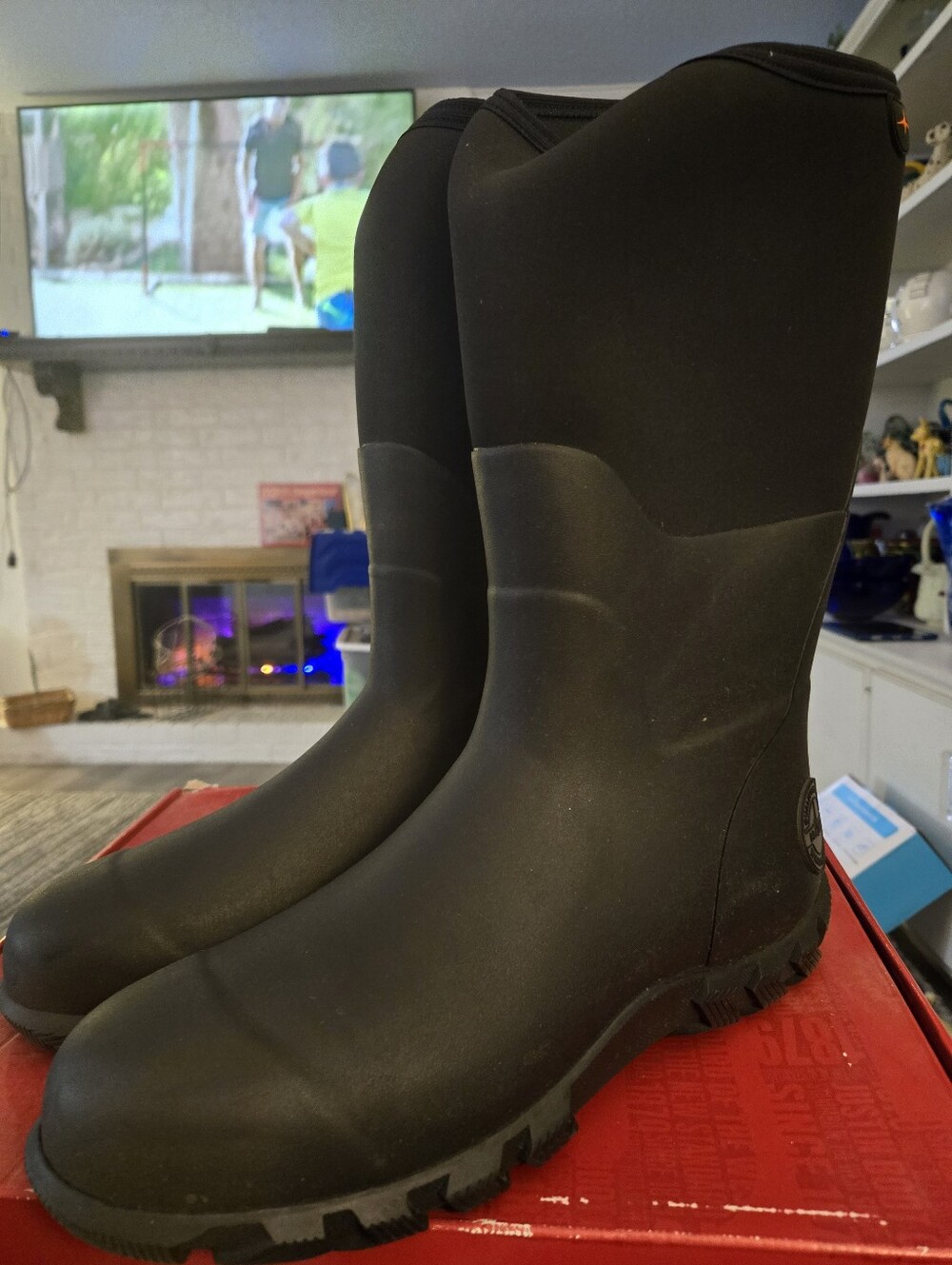 Men's Black Habit Waterproof Work Boots, Size 13